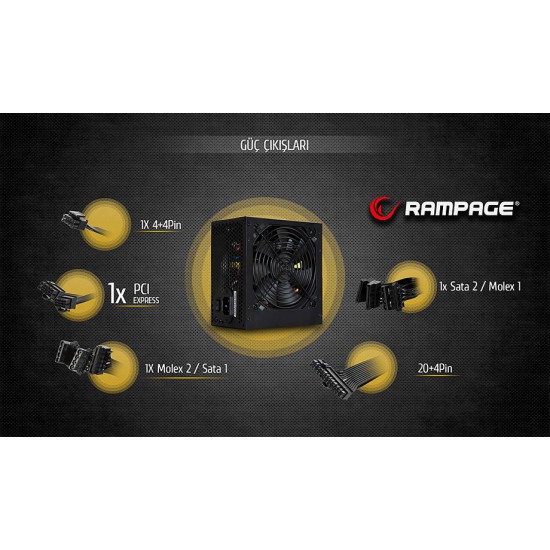 RAMPAGE 700WATT POWER SUPPLY 80 PLUS