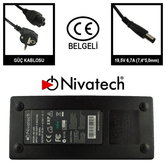 Nivatech BC 905 AC/DC LAPTOP POWER SUPPLY 19,5V 6,7A (7,4*5,0mm) For DELL Nivatech BC 905 AC/DC LAPTOP POWER SUPPLY 19,5V 6,7A (7,4*5,0mm) For DELL