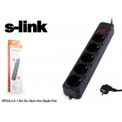 S-link SPG3-J-5 1.5m 306Joule 5Li Akım Kor.Siyah Priz S-link SPG3-J-5 1.5m 306Joule 5Li Akım Kor.Siyah Priz