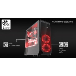 PowerBoost VK-G1002S USB 3.0 Pencereli Gaming Kasa (PSU Yok)