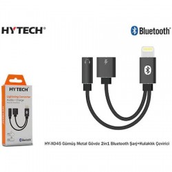 Hytech HY-XO45 Gri Metal 2in1 bluetooth Şarj+Kulaklık Çevirici
