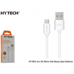 Hytech HY-X83 1m 2A Micro Usb Beyaz Şarj Kablosu