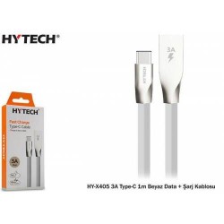Hytech HY-X116 3İN1 20cm 3A Type-C+ Lightning + MİCRO Beyaz Şarj Kablosu