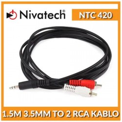 Nivatech NTC 420 3,5MM TO 2 RCA CABLE 1,5M Nivatech NTC 420 3,5MM TO 2 RCA CABLE 1,5M