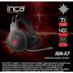 INCA LAPESTOS IGK-X7 7.1 Surround Gamıng Headset INCA LAPESTOS IGK-X7 7.1 Surround Gamıng Headset